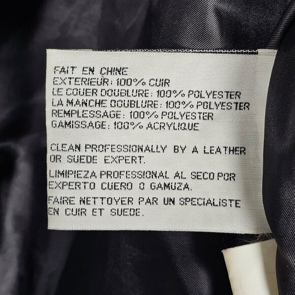 Vintage Y2K American Toons Betty Boop Mens Small Black Leather Bomber Jacket - Picture 12 of 14